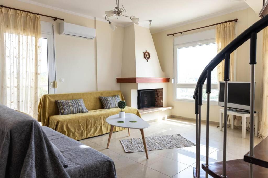 Port View House-Comfy Family Apartment-Panoramic View Néa Péramos Exterior foto