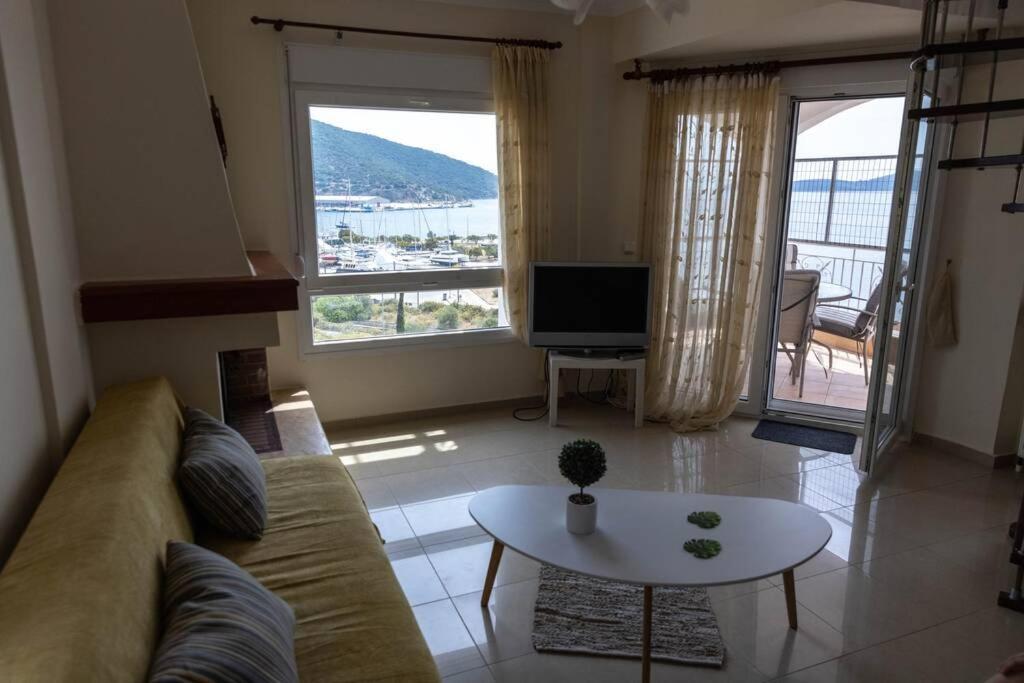 Port View House-Comfy Family Apartment-Panoramic View Néa Péramos Exterior foto