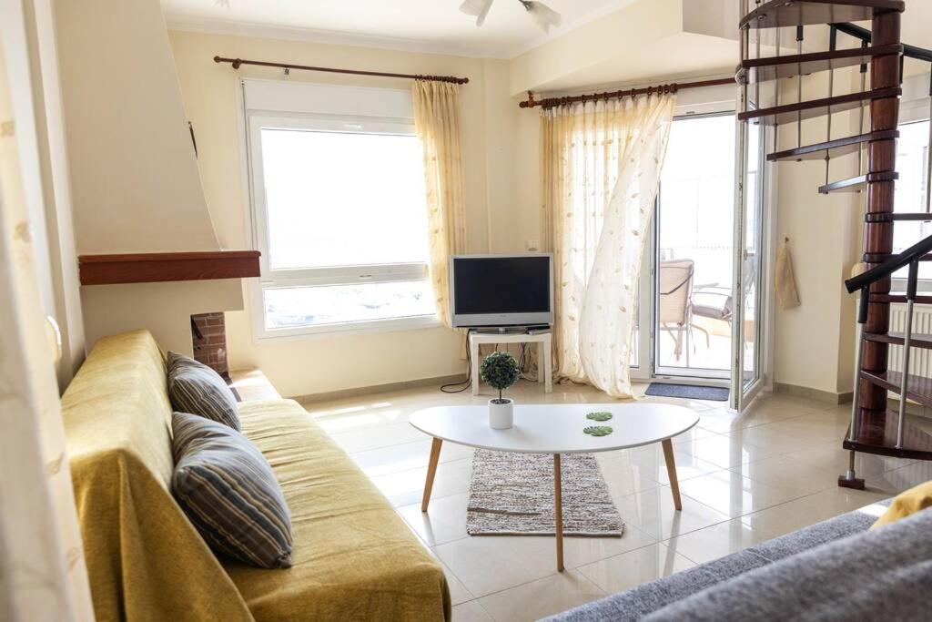 Port View House-Comfy Family Apartment-Panoramic View Néa Péramos Exterior foto